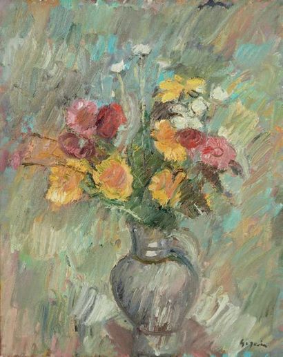 Pierre GOGOIS (né en 1935) Bouquet de fleurs variés
Huile sur toile, signée en bas...