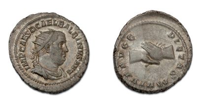 null BALBIN (avril - juillet 238) Antoninien (238).
Son buste radié et drapé à droite....
