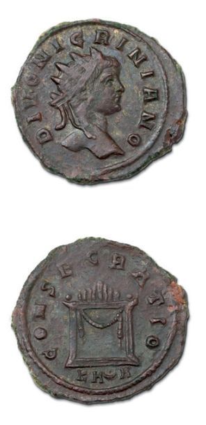 null NIGRINIEN († 284) Antoninien (284-285).
Sa tête radiée à droite. R/ Autel allumé.
C....