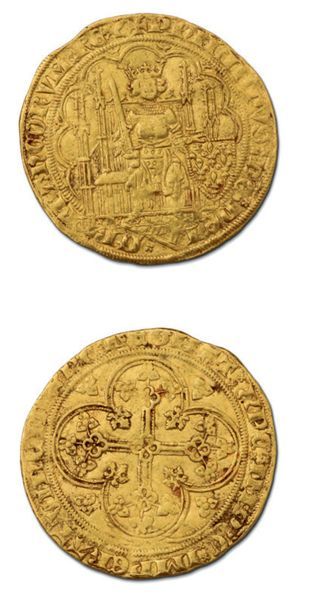 null PHILIPPE VI (1328-1350) Écu d'or à la chaise.
D. 249. TTB