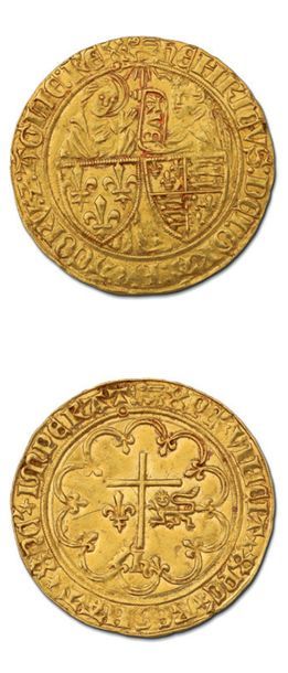 null HENRI VI (1422-1453) Salut d'or. Rouen.
D. 443A. Presque superbe.