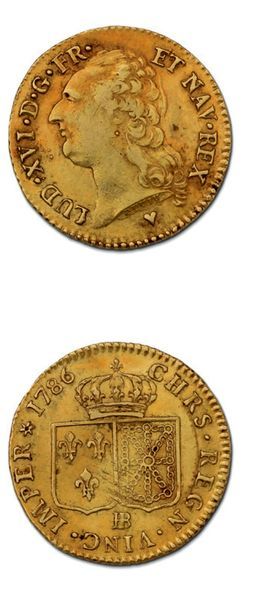 null Louis d'or au buste nu. 1786. Strasbourg.
D. 1707. TTB.