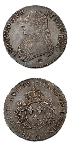 null Écu aux rameaux d'olivier. 1789. Montpellier.
D. 1708. Presque superbe.