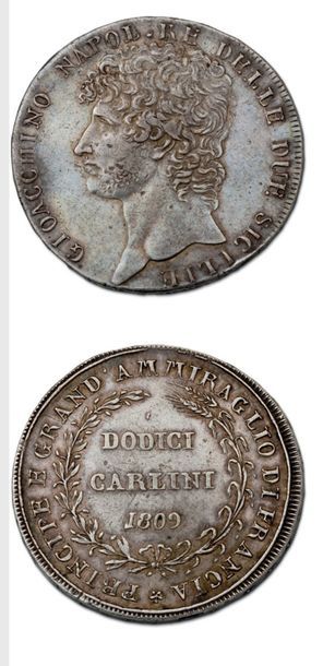 null ROYAUME de NAPLES et des DEUX SICILES Joachim Murat (1808-1815) Piastre de 12...