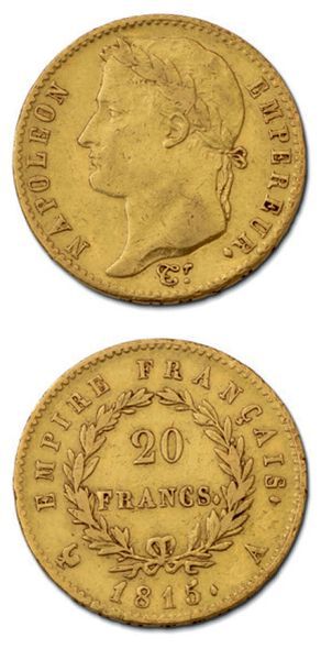 null PÉRIODE des CENTS JOURS (20 mars - 22 juin 1815) 20 francs or. 1815. Paris.
G....