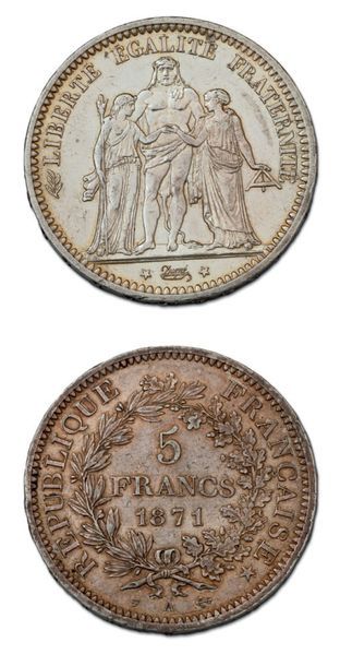 null COMMUNE de PARIS (18 mars - 28 mai 1871) 5 francs Camélinat. 1871. Paris (date...