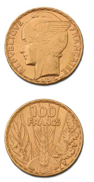 null 100 francs or, type Bazor. 1936.
G. 1148. Splendide.