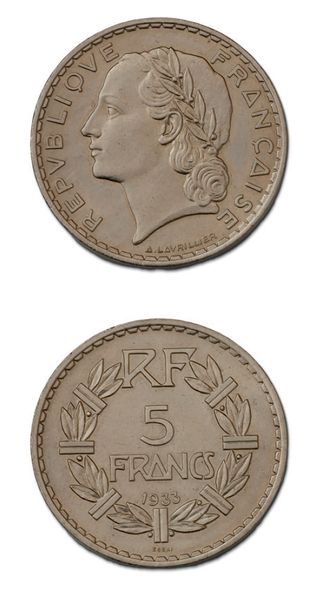 null 5 francs Lavrillier. 1933. Essai.
G. 760. Splendide.