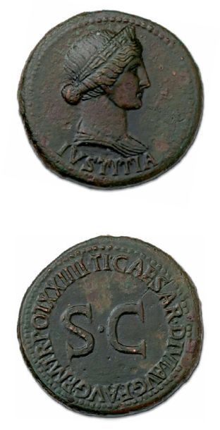 null LIVIE († 29), épouse d'Auguste Dupondius. Frappé sous Tibère (22-23).
Buste...