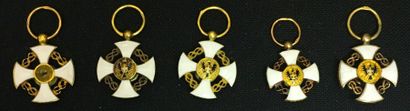 null Italy, Kingdom - Order of the Crown of Italy, set of five miniatures, four in...