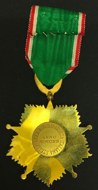 null Italy, Republic - Order of the Star of Italian Solidarity, founded in 1947,...