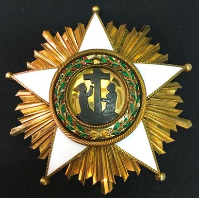 null Libéria - Ordre de la Rédemption africaine, fondé en 1879, plaque de grand-croix...