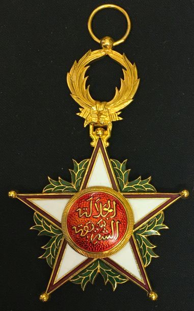 null Morocco - Order of the Ouissam Alaouite, founded in 1913, jewel of the third...