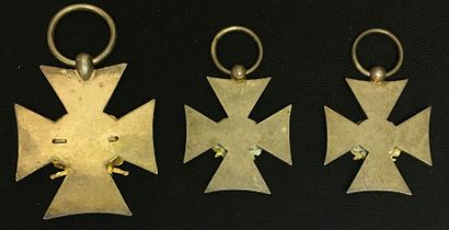 null The Netherlands - Set of three silver officer's seniority crosses, model 1866,...