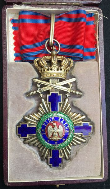 null Roumanie - Ordre de l'Étoile, fondé en 1877, bijou de commandeur du premier...