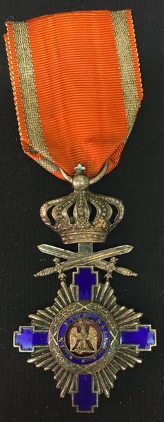 null Roumanie - Ordre de l'Étoile, croix de chevalier du premier type à titre militaire...