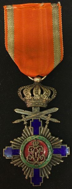 null Roumanie - Ordre de l'Étoile, croix de chevalier du premier type à titre militaire...