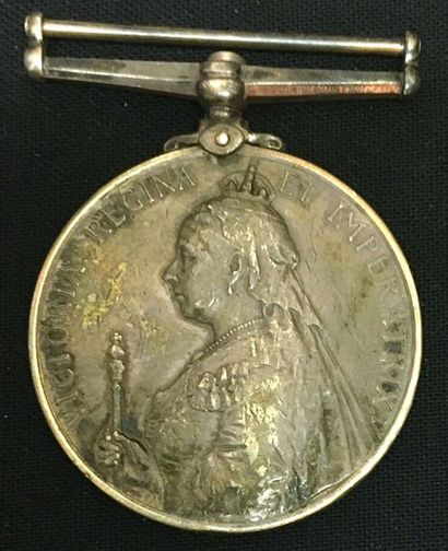 null Royaume-Uni - Médaille de la Reine pour le Soudan, 1896-1898, en argent, attribution...