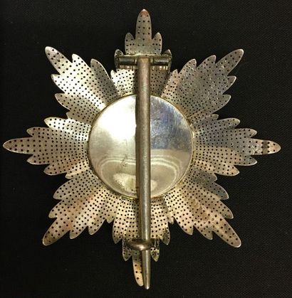 null Russie - Ordre de Saint-André, fondé en 1698, plaque de chevalier de fabrication...