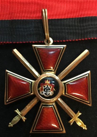 null Russie - Ordre de Saint-Vladimir, fondé en 1782, croix de IIIe classe avec épées,...