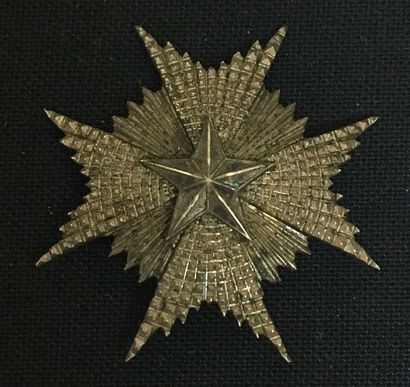 null Suède - Ordre de l'Étoile du Nord, fondé en 1748, plaque de grand-croix miniature...