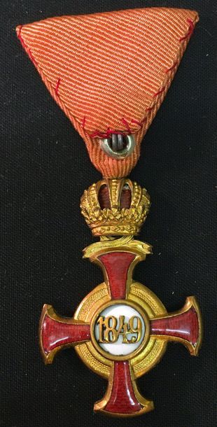 null Autriche - Croix du Mérite civil, fondé en 1850, croix d'or avec couronne, en...
