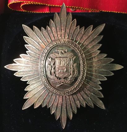 null Venezuela - Order of the Liberator, founded in 1881, grand officer's set comprising:...