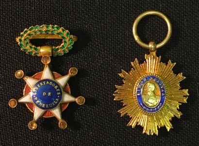 null Venezuela - Ordre des Libérateurs du Venezuela, fondé en 1813, croix de chevalier...