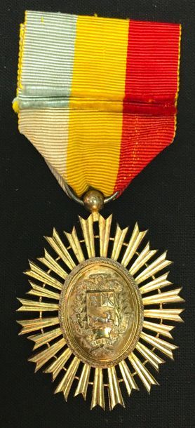 null Venezuela - Order of the Liberator, knight's jewel in vermeil and enamel, the...