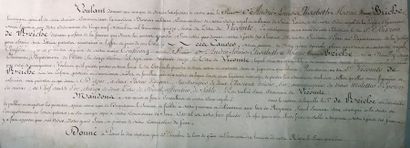 null Two important documents:
- Viscount's Letters Patent on vellum, with engraved...