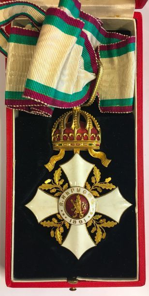 null Bulgarie - Ordre du Mérite civil, bijou de IIIe classe (commandeur) du premier...
