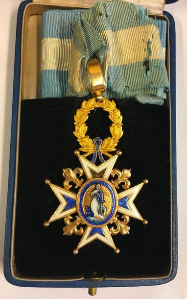null Espagne - Ordre de Charles III, fondé en 1771, bijou de commandeur en or et...