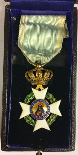 null Grèce - Ordre du Sauveur, fondé en 1833, croix d'officier en or et émail (défaut...