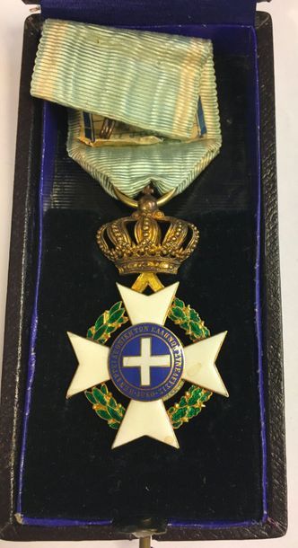 null Grèce - Ordre du Sauveur, fondé en 1833, croix d'officier en or et émail (défaut...