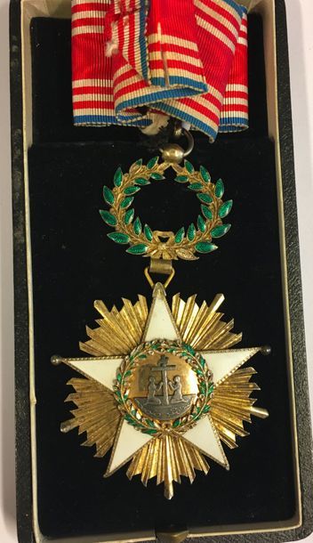 null Libéria- Ordre de la Rédemption africaine, fondé en 1879, bijou de commandeur...