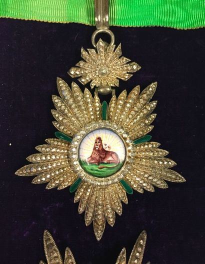 null Persia - Order of the Lion and the Sun, founded in 1807, a grand officer's set...