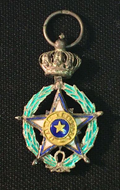 null Belgique - Ordre de l'Étoile africaine, fondé en 1888, miniature d'une étoile...