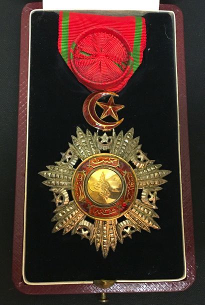 null Turquie - Ordre du Médjidié, fondé en 1852, étoile d'officier en argent diamanté,...