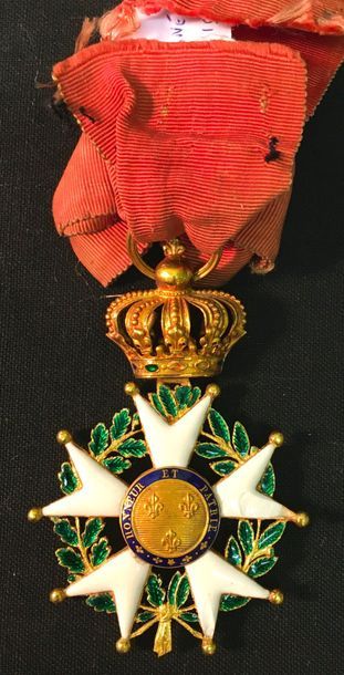 null Ordre de la Légion d'honneur, Restauration, bijou d'officier en or et émail...