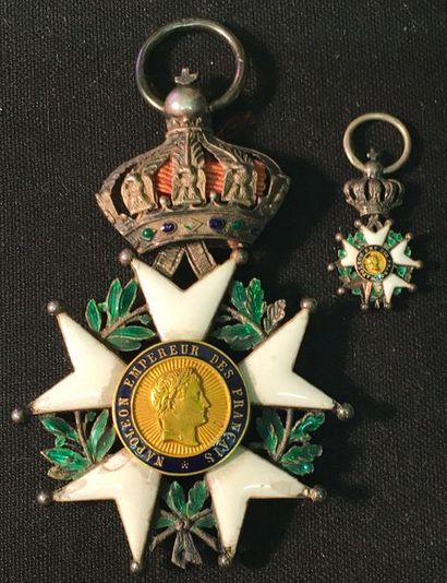 null Ordre de la Légion d'honneur, Second Empire, étoile de chevalier en argent et...