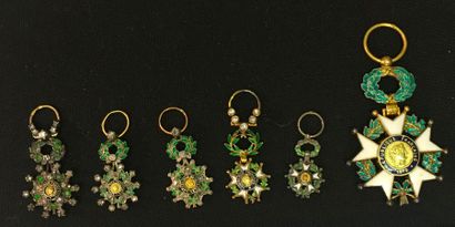null Order of the Legion of Honour, Third Republic, set of six stars of knights in...