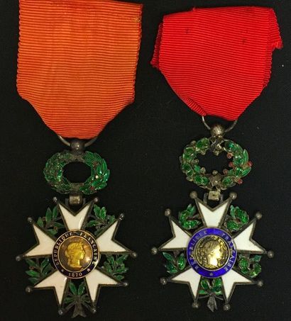 null Order of the Legion of Honour, set of two knight's stars, deluxe model with...