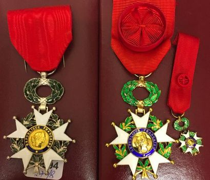 null Ordre de la Légion d'honneur et divers, lot de huit pièces en taille ordonnance...