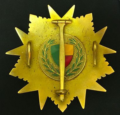 null Bénin - Ordre national du Bénin, fondé en 1960, plaque de grand-croix du modèle...
