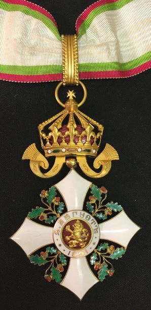 null Bulgarie - Ordre du Mérite civil, fondé en 1891, bijou de IIIe classe (commandeur)...