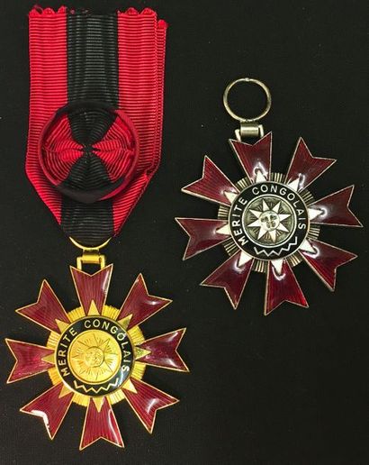 null Congo (Brazzaville) - Congolese Order of Merit
, set of two stars: an officer's...