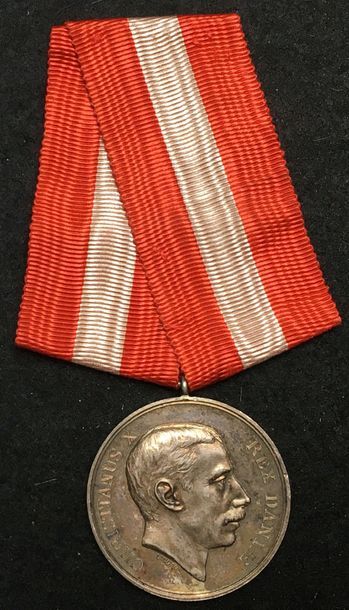 null Denmark - Slesvig Commemorative Medal, 1920, silver with Chrisitan X's profile...