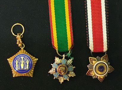null Égypte, République - Lot de trois miniatures:
Ordre du Nil, modifié en 1953,...