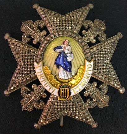 null Spain - Order of Charles III, founded in 1771, silver grand cross plaque worked...