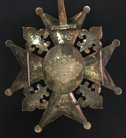 null Espagne - Ordre de Charles III, plaque de commandeur du nombre en argent travaillé...